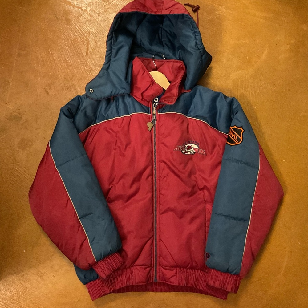 Pro Player Kids Puffer Jacket in Red and Dark Blue